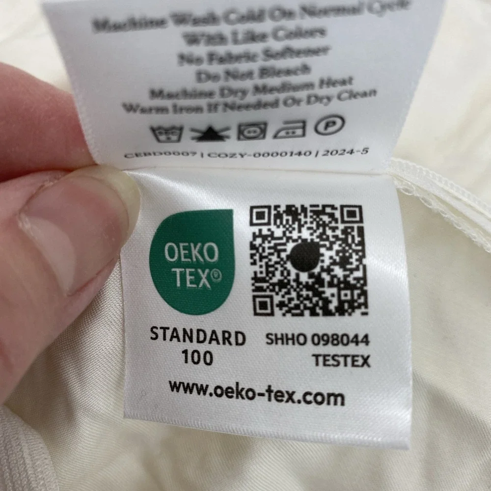 Cozy Earth Duvet Cover QUEEN Cream Ivory Luxury Viscose Bamboo Canvas Tote